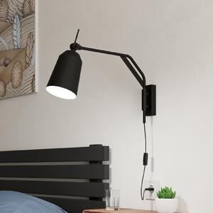 EGLO Aplică de perete Loreto în negru, mobilă, Negru, Camera de zi / sufragerie, Metal