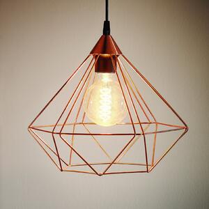 EGLO Tarbes lampă suspendată, o sursă, 32,5cm, cupru, reglabil, Cupru, Camera de zi / sufragerie, Metal, Vintage