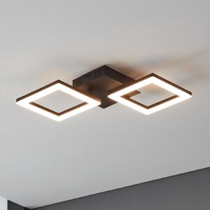 EGLO connect Paranday-Z plafonieră LED 2 bec 47cm, reglabil, Negru, Camera de zi / sufragerie, Metal, Modern
