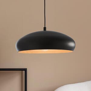 EGLO Lampă suspendată Mogano cu abajur metalic, negru, reglabil, Negru, Camera de zi / sufragerie, Metal, Scandinavă
