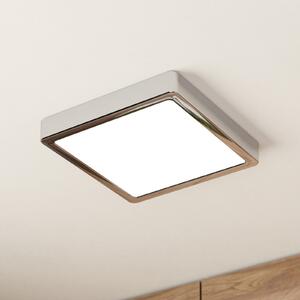 EGLO Plafonieră LED Fueva 5 IP44 3000K cromat 21x21cm, Metalic, Baie, Metal