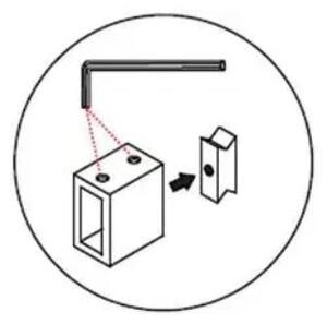 Kit de instalare Mexen OMEGA pentru usa de dus in deschidere, auriu lucios, 820-00-50
