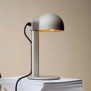 HAY Lampa de masă Posto, argintiu/gri, înălțime 28 cm, soclu E14, aluminiu, Gri, Camera de zi / sufragerie, Aluminiu, Design