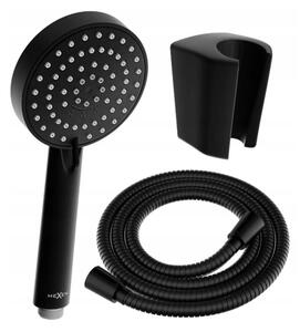 Accesorii Mexen - Set duș de mână cu 1 punct R-75, negru, 785756052-70