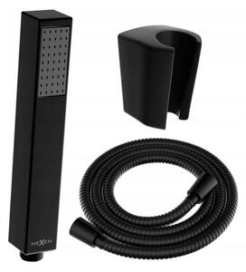 Accesorii Mexen - Set duș de mână cu 1 punct R-77, negru, 785776052-70