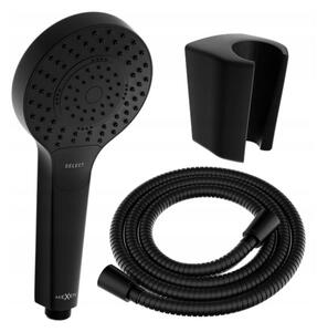 Accesorii Mexen - set duș de mână Oval R-05, 3 funcții, negru, 785056052-70