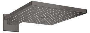 Pălărie de duș, Hansgrohe, Raindance E, cu braț de duș, negru cromat periat, 26238340