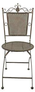 Scaun bistro, verde, din metal, aspect vintage