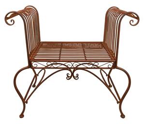 Scaun de exterior, maro, din metal, aspect vintage