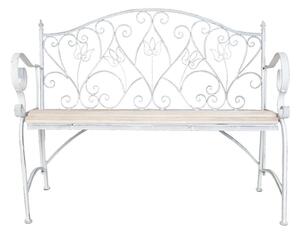 Banca de gradina, din metal, cu aspect vintage, Romance