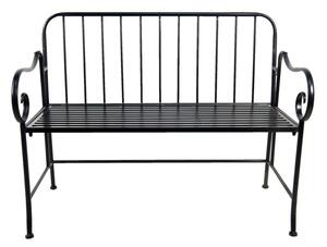 Banca de gradina, negru, din metal