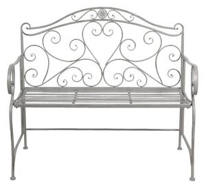 Banca de gradina, din metal, aspect vintage