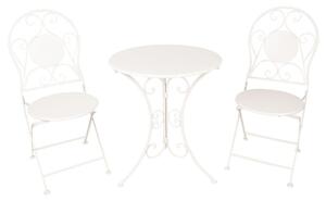 Set masa si 2 scaune bistro, din metal, aspect vintage