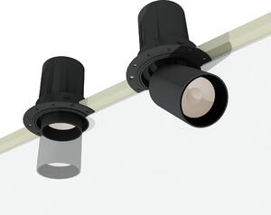 Spot retractabil, incastrat, fara rama VECTOR LIGHT negru LUXON