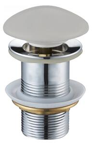 Dop de scurgere rotund pentru chiuveta Mexen tip ClickClack, fara preaplin, ceramica gri mata, 79910-67