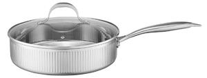 Tigaie adanca cu capac 26cm, inox, Curly