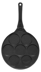 Tigaie clatite 26cm cu forme fete zambitoare, invelis ILAG Premium, Magnat