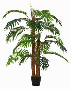 Outsunny Palmier Artificial Inaltime 1,2 m Copac Artificial Trunchi Ramuri Lichen Frunze Realiste Ghiveci Inclus | Aosom Romania