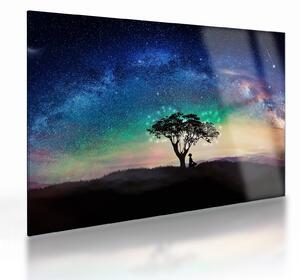 Tablou pe sticlă - Relaxare sub stele (70x50 cm)