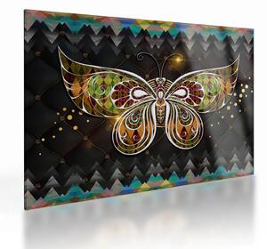Tablou pe sticlă - Fluture magic (70x50 cm)