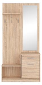 Mobilier hol NEPO PLUS, stejar sonoma, PAL laminat, 90x31x186 cm