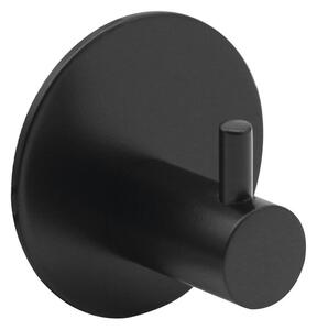 Sapho Sapho, cuier autoadeziv, rotund, negru mat, 32204