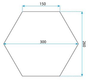 Rea Tutumi, decor de perete din fetru cu 6 colturi, roz, HOM-06527