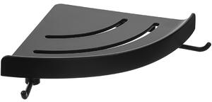 Kuchinox APO, raft de colt cu margine 244x244x48 mm, negru mat, LAV-AKA_704T