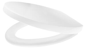 Gamma Trigo D3, scaun toaleta 445(485)x370mm din polipropilena cu inchidere lenta, alb, GMA-D3