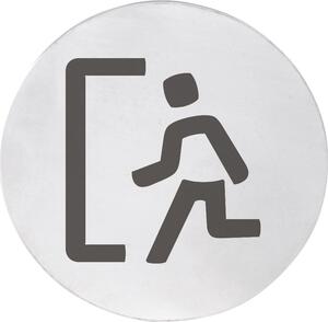 Sapho Sapho, semn „EXIT”, diametru 75mm, inox mat, XP128