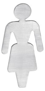 Sapho Sapho, semn de toaletă pentru femei, 80x35x2mm, oțel inoxidabil mat, XP130