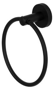 Gamma Roy, suport rotund pentru prosoape 15 cm, negru mat, GMA-UR-ROY-BK