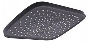 Erga Sami, cap de duș cu efect de ploaie 30x20 cm, negru mat, ERG-YKA-BP.SAMI-XL-BLK