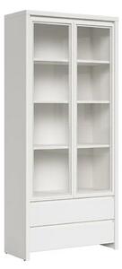 Vitrina KASPIAN, alb, PAL, 90x41x201 cm