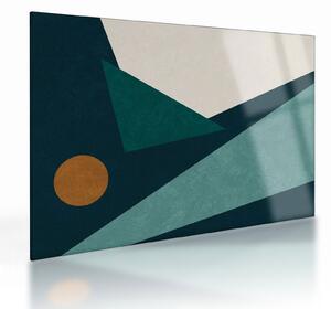 Tablou pe sticlă - Abstract cubic (70x50 cm)