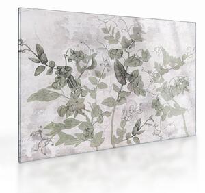 Tablou pe sticlă - Plante in ipsos (70x50 cm)