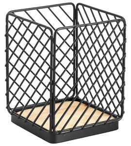 Laveo Oslo, suport pentru tacâmuri 106x106x140 mm, negru-maro, LAV-ELA_700A