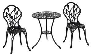 Outsunny Set de Gradina 3 Piese din Aluminiu, Set Exterior