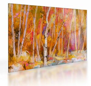 Tablou pe sticlă - Pădurea toamna (70x50 cm)