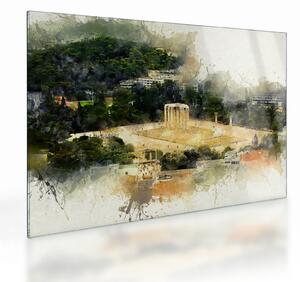Tablou pe sticlă - Templul lui Zeus, Atena, Grecia (70x50 cm)