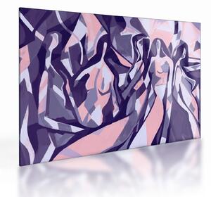 Tablou pe sticlă - Abstract, femei (70x50 cm)