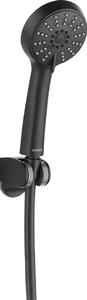 Kuchinox Cento, set de duș manual cu montare pe perete, negru mat, LAV-NKC_70AD