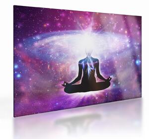 Tablou pe sticlă - Conexiune cu univers (70x50 cm)