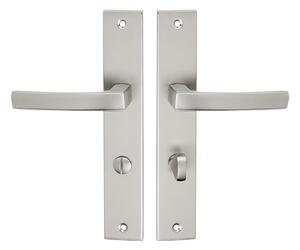Mâner de ușă Kuchinox Aster pe feronerie lungă pentru încuietoare de toaletă, satinat mat, LAV-KAS_3M3A