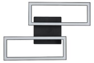 Lustră LED modernă Klausen Pane PL2-B 16W 4000K Alb Negru 8.2x47.5x32.3cm Plafonieră geometrică eficientă pentru living dormitor design interior