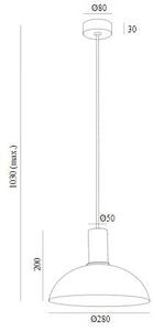 Argon Sines lampă suspendată 1x15 W alb-alamă 4220