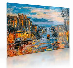 Tablou pe sticlă - Telecabină, San Francisco (70x50 cm)