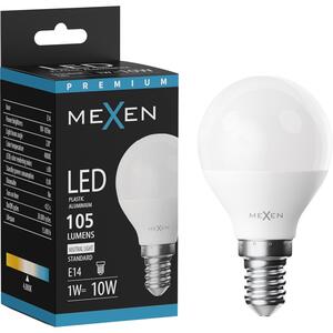 Mexen Nova, Bec LED E14, G45, 1W, neutru - 4000K, 105 lm - L101-E14-0140-01