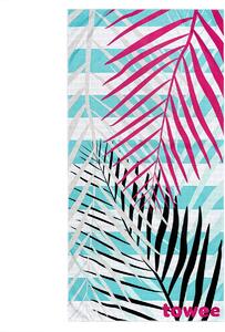 Prosop cu uscare rapidă Towee PALMS PINK, 70 x 140 cm