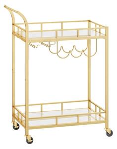Carucior de bar Vasagle Auriu 65.8x38x90.2 cm